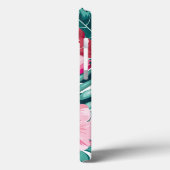 Exotische Blume Monogramm gestreift Case-Mate iPhone Hülle (Rückseite / Links)