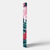Exotische Blume Monogramm Pink Case-Mate iPhone Hülle (Rückseite / Rechts)