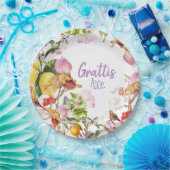 Exotische Blume Pappteller (Party)