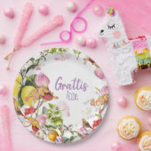 Exotische Blume Pappteller (Party)