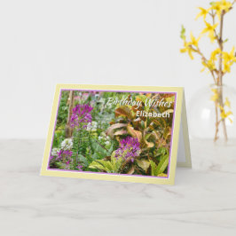 Exotische Blume Personalisiert Happy Birthday Card Karte
