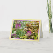 Exotische Blume Personalisiert Happy Birthday Card Karte (Vorderseite)