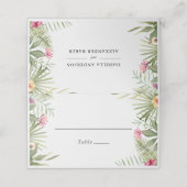 Exotische Blume Platzkarte (Außenseite Aufgefaltet)
