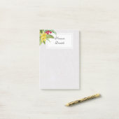 Exotische Blume rot und gelb Post-it Klebezettel (Auf Schreibtisch)