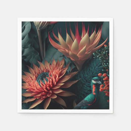 Exotische Blume. Serviette (Vorderseite)