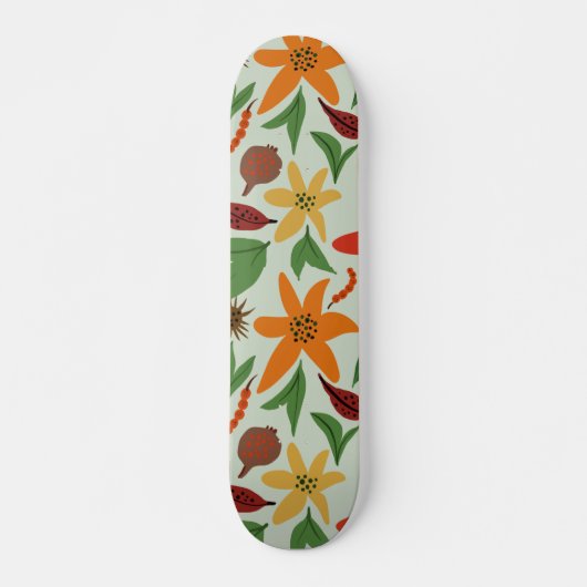 Exotische Blume Skateboard (Vorne)