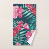 Exotische Blume Sommerdesign Badhandtuch Set (Handtuch)