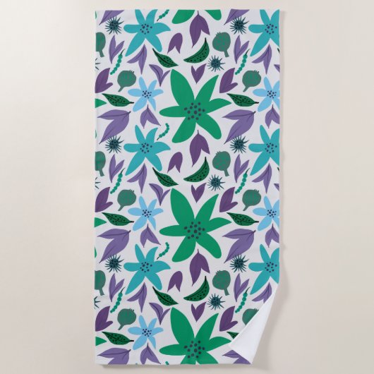 Exotische Blume Strandtuch (Vorderseite)