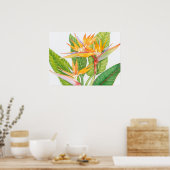 Exotische Blume Wasserfarbe Poster (Küche)