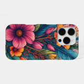 Exotische Blumen iPhone Hülle (Rückseite (Horizontal))