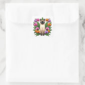 exotische Blumen Siamkatze Aufkleber (Tasche)