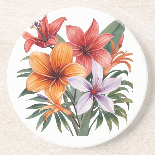 Exotische Blumen – Untersetzer (Vorne)