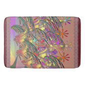 Exotische Blumengarten Badematte (Vorderseite)