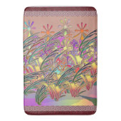 Exotische Blumengarten Badematte (Vorderseite Vertikal)