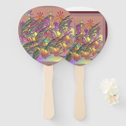 Exotische Blumengarten Fächer (Vorne und Hinten)