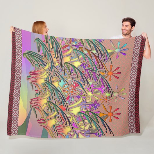 Exotische Blumengarten Fleecedecke (Beispiel)