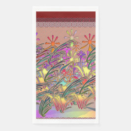 Exotische Blumengarten Serviette