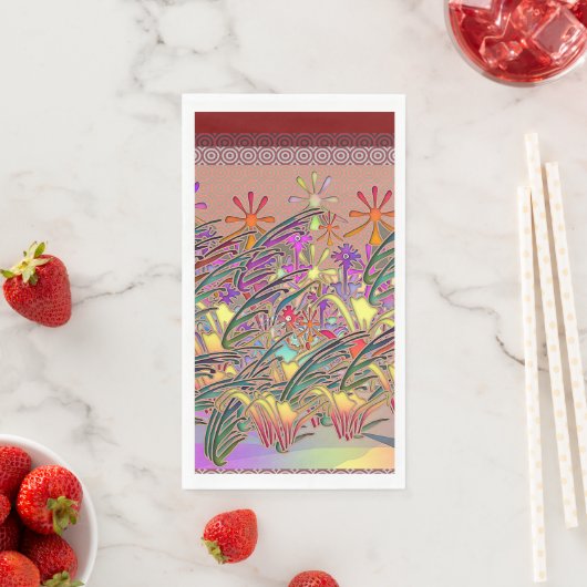 Exotische Blumengarten Serviette (Beispiel)