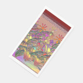 Exotische Blumengarten Serviette (Ecke)