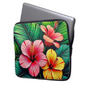 Exotische Blumengarten-Träume Laptopschutzhülle (Vorderseite Links)