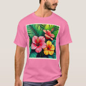 Exotische Blumengarten-Träume T-Shirt (Vorderseite)