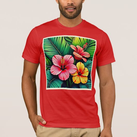 Exotische Blumengarten-Träume T-Shirt (Vorderseite)
