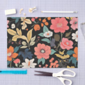 Exotische Blüte in einem Retro-Botanischen Seidenpapier (Handwerk)