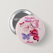 Exotische Blüte zur Mama Button (Vorne & Hinten)