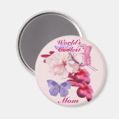 Exotische Blüte zur Mama Magnet (Vorderseite/Rückseite)