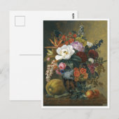 Exotische Blüten in einer griechischen Vase Postkarte (Vorne/Hinten)