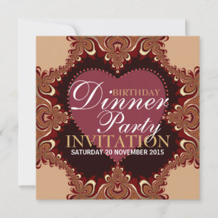 Exotische Bohemian-Geburtstags-Dinnerparty-Einladu Einladung