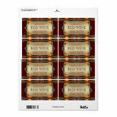 Exotische Bohemische Ost-Hochzeitweinetiketten (Vorne)