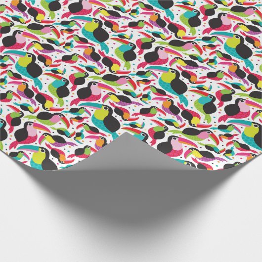 exotische brasilianische Vogelwelt Geschenkpapier (Ecke)