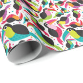 exotische brasilianische Vogelwelt Geschenkpapier (Rolleneckpunkt)