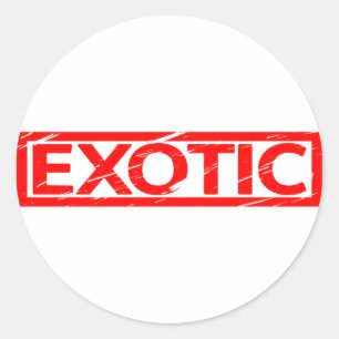Exotische Briefmarke Runder Aufkleber