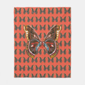 Exotische Butterfy Art Zeichnend Fleecedecke (Vorderseite)