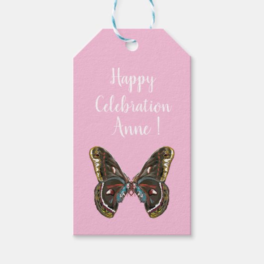 Exotische Butterfy Art Zeichnend Geschenkanhänger (Vorderseite)