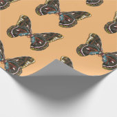 Exotische Butterfy Art Zeichnend Geschenkpapier (Ecke)