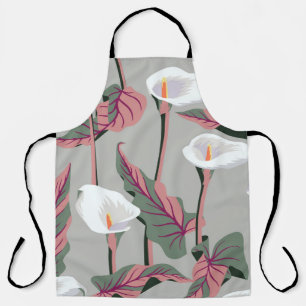 Exotische Calla: Nahtloses Vintage-Blumenmuster Schürze