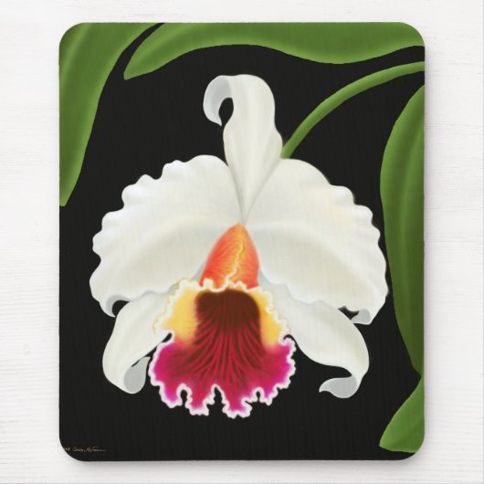 Exotische Cattleya Orchideen-Blume Mousepad (Vorne)