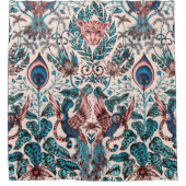 Exotische Chinoiserie  Dschungeltier Duschvorhang (Vorderseite)