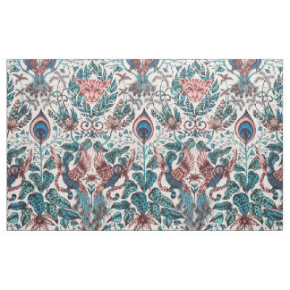 Exotische Chinoiserie  Dschungeltiergewebe Stoff