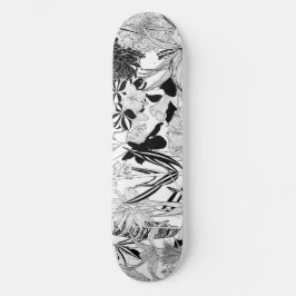 Exotische Darstellung der tropischen Linien. Skateboard