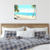 Exotische Destination für tropischen Strand Leinwanddruck (Insitu (Schlafzimmer))