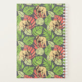 Exotische DschungelBlätter und Elefanten Planer (Rückseite)