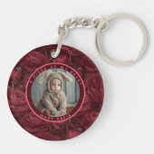 Exotische einzigartige Geschenke Ranunculus Blumen Schlüsselanhänger (Rückseite)