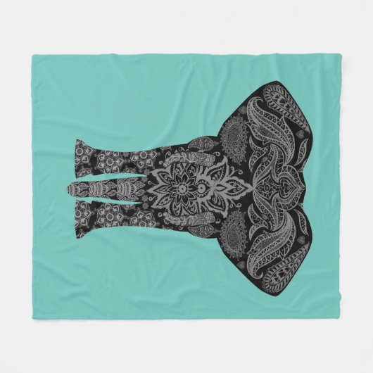 Exotische Elefant-Decke Fleecedecke (Vorderseite (Horizontal))
