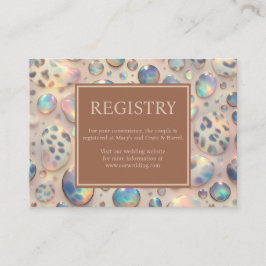 Exotische elegante Geschenkregistrierungskarten mi Begleitkarte