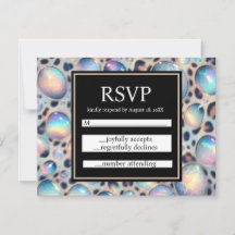Exotische elegante RSVP-Hochzeitseinschlusskarten