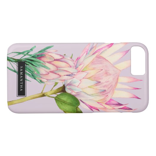 Exotische Farbe Rosa und Lila Wasserfarbe Case-Mate iPhone Hülle (Rückseite (Horizontal))